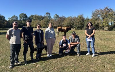 Nos stagiaires en consolidation de projet professionnel dans l’agriculture en visites d’exploitation.